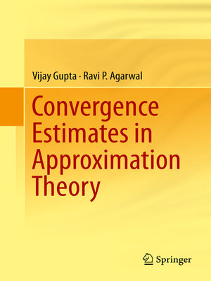 cover image of Convergence Estimates in Approximation Theory